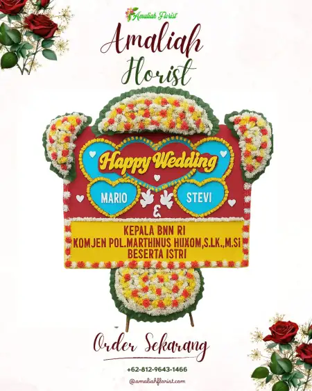Papan Bunga Pernikahan Cempeh